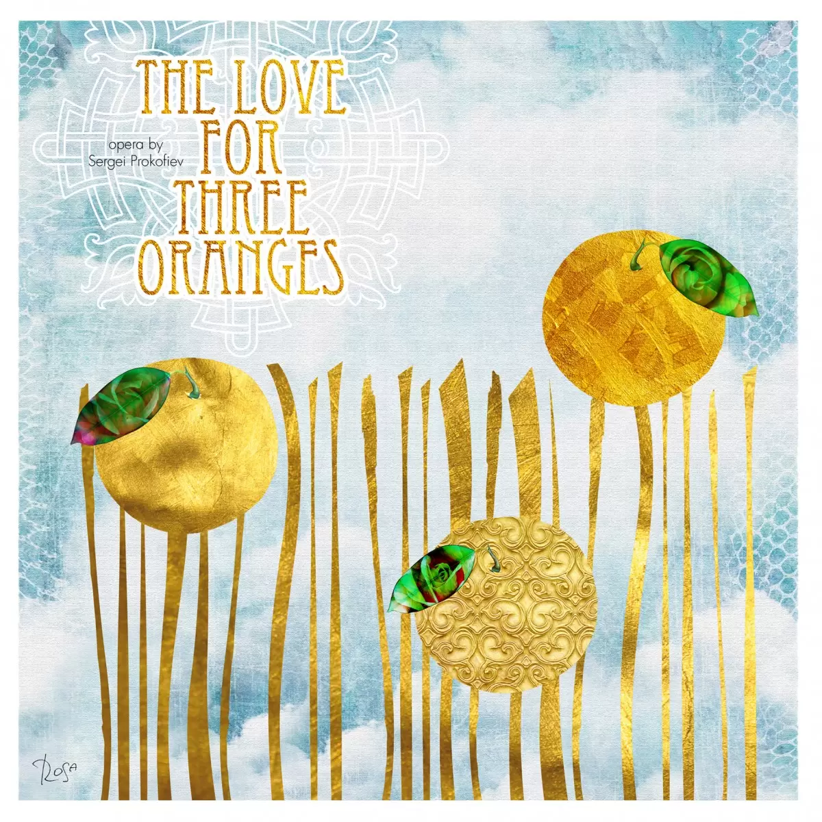 אהבה לשלושה תפוזים - רוזה לשצ'ינסקי - תמונות וינטג' לסלון טיפוגרפיה דקורטיבית סטים בסגנון מודרני  - מק''ט: 208296