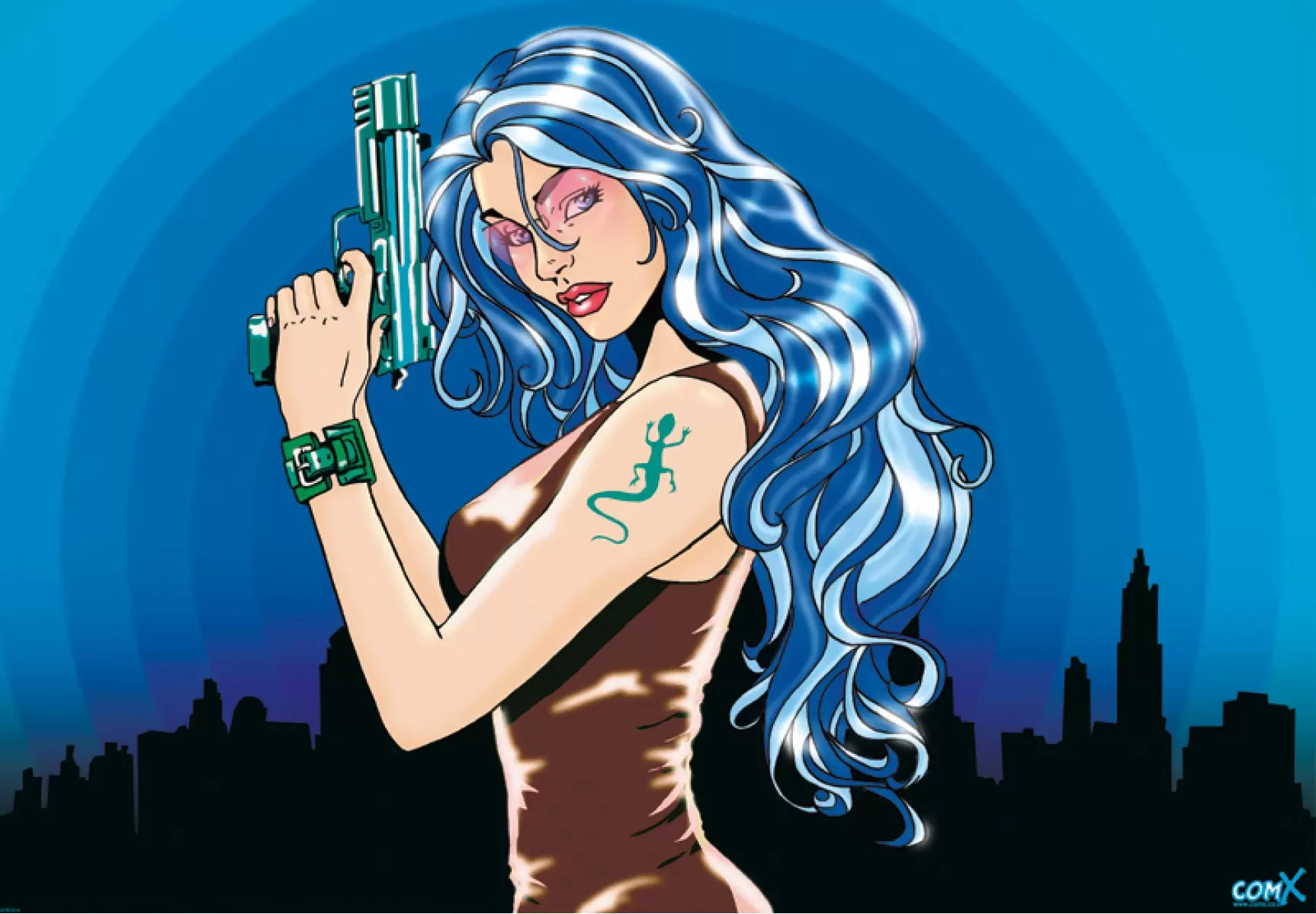 Gun girl blue - חנן אביסף - קומיקס  - מק''ט: 52177
