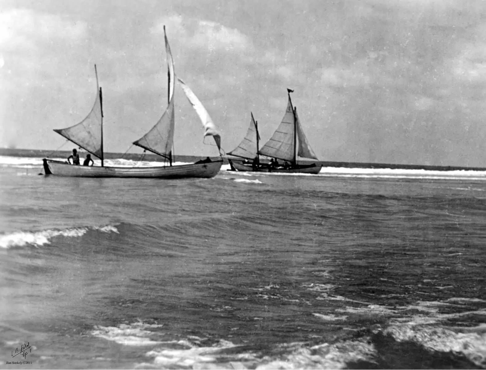 תל אביב 1939 סירות מפרש - דוד לסלו סקלי -  - מק''ט: 142952