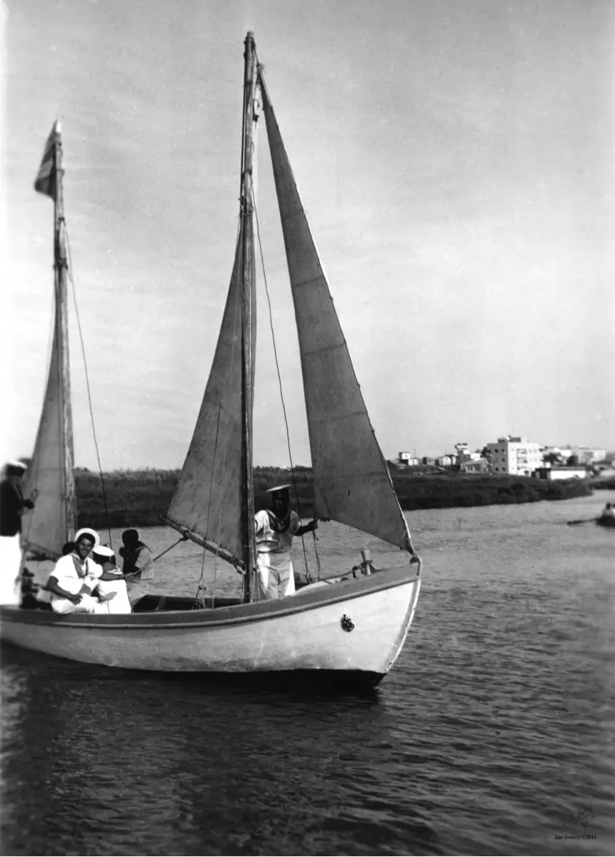 תל אביב 1939 סירה בירקון - דוד לסלו סקלי -  - מק''ט: 143384
