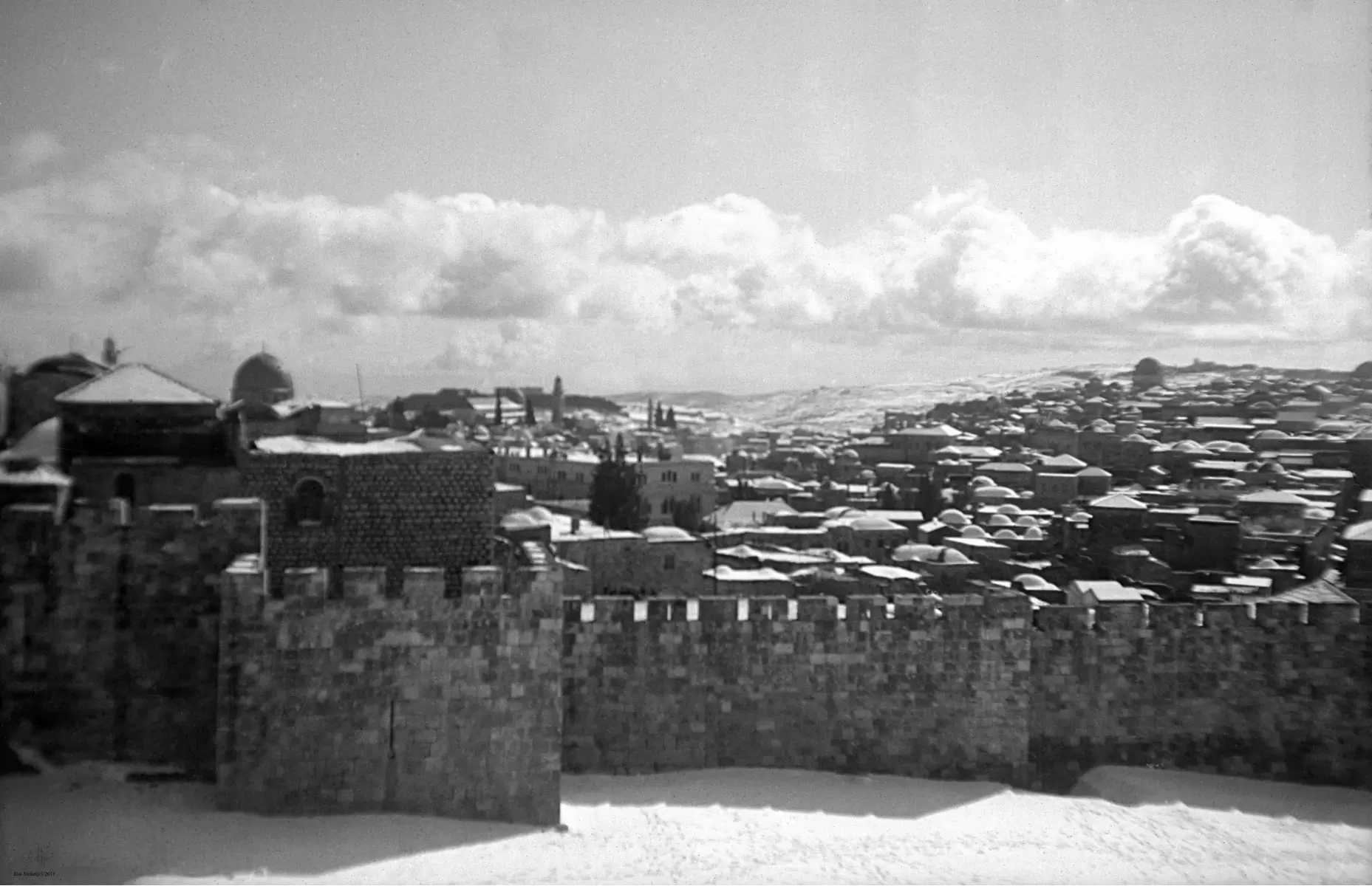 ירושלים העתיקה 1942 שלג - דוד לסלו סקלי -  - מק''ט: 143884