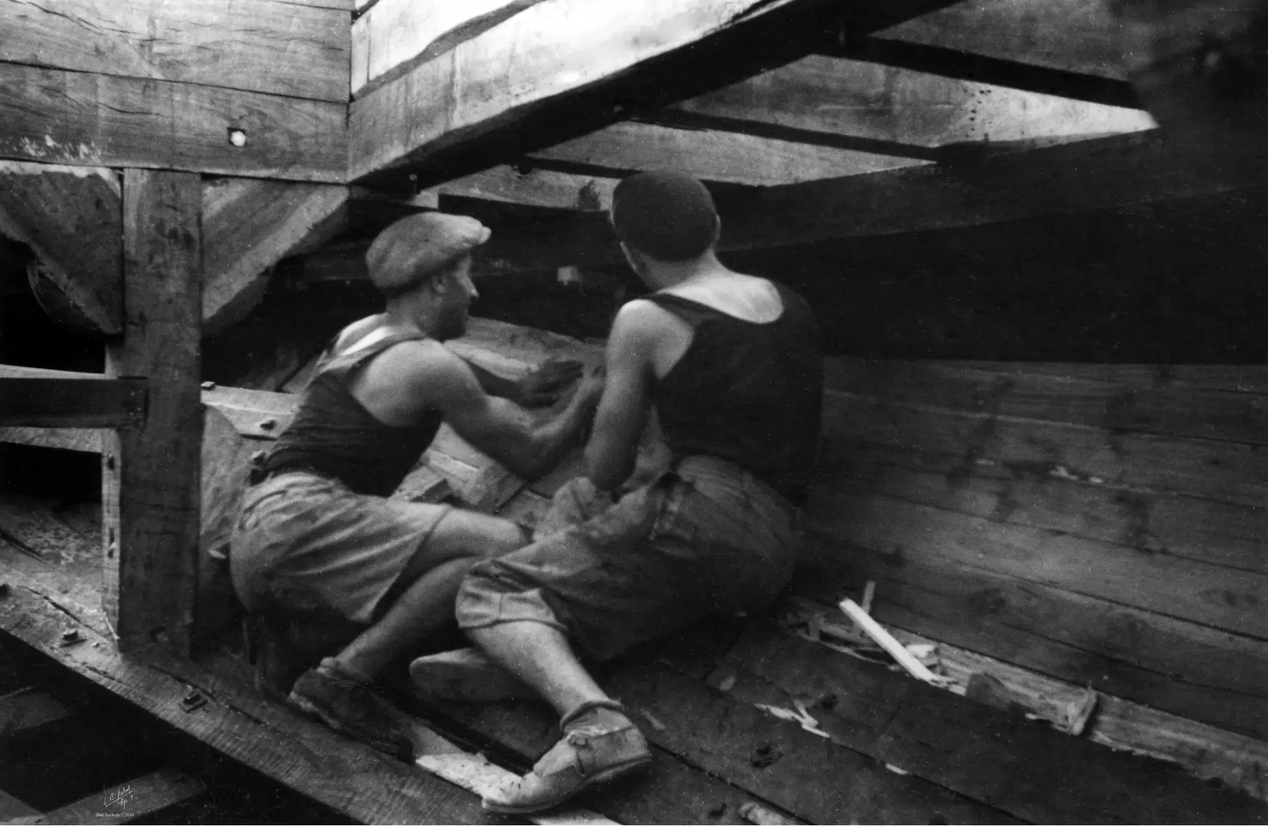 תל אביב 1937 בניית סירה - דוד לסלו סקלי -  - מק''ט: 146024