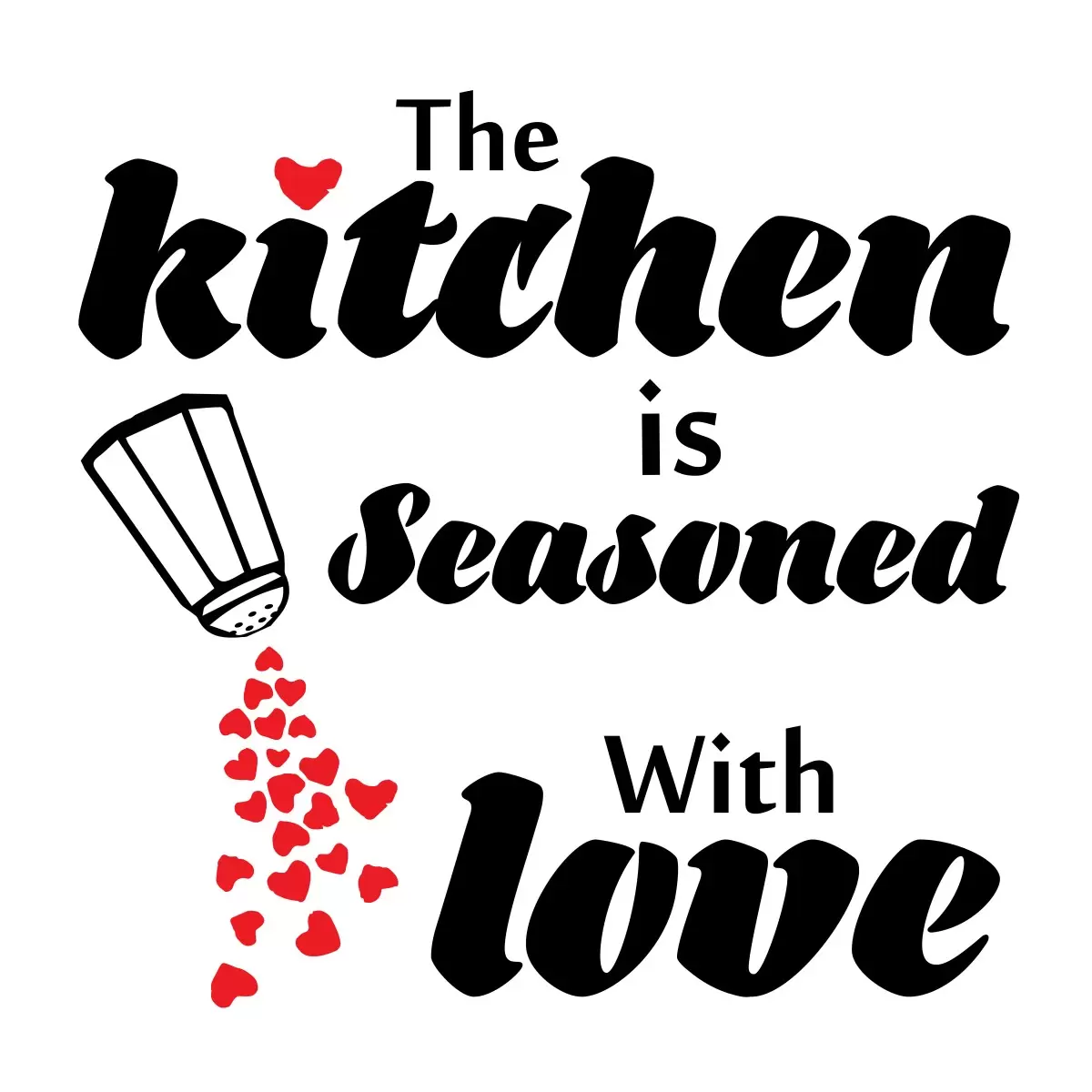 Kitchen seasoned with lov - מסגרת עיצובים - תמונות למטבח מודרני טיפוגרפיה דקורטיבית  - מק''ט: 240699