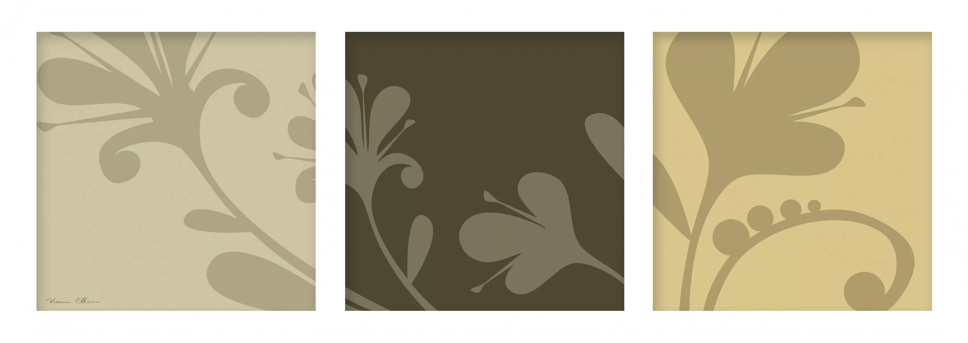 פרחי סתיו - נעמי עיצובים - תמונות לסלון רגוע ונעים תמונות בחלקים  - מק''ט: 160732