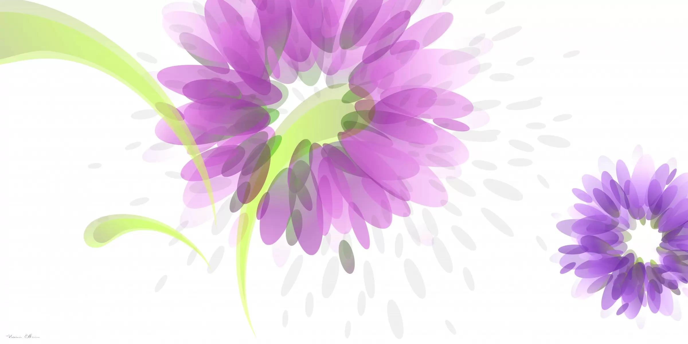 פרחי טיפות - נעמי עיצובים - סלון בסגנון מינימליסטי אבסטרקט פרחוני ובוטני תמונות בחלקים  - מק''ט: 161549