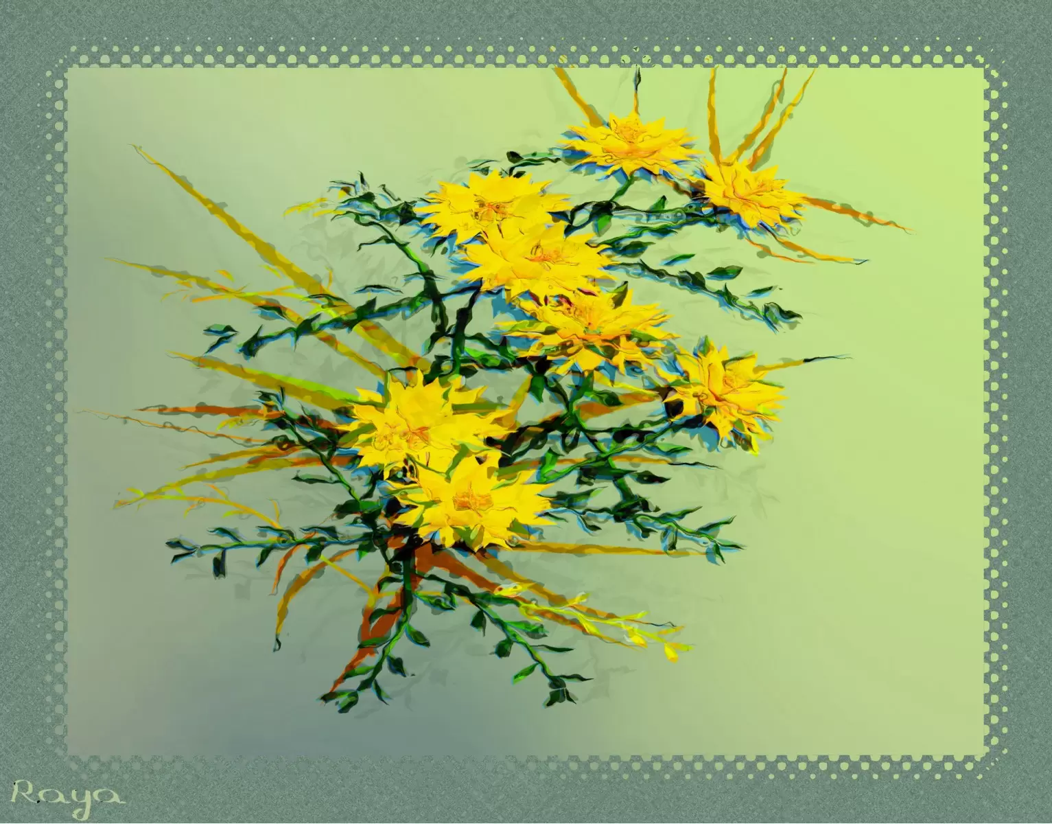 זר פרחים בצהוב - רעיה גרינברג -  - מק''ט: 50013