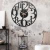 שעון קיר עגול ספרות גדולות - תמונה 2