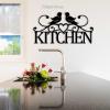 תמונת מתכת Kitchen עם ציפורי אהבה - תמונה 3