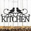 תמונת מתכת Kitchen עם ציפורי אהבה - תמונה 4