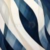 שטיח מטבח פי וי סי גלים אבסטרקטיים כחול-בז' - תמונה 3