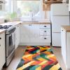 שטיח מטבח פי וי סי משולשים צבעוניים חמים - תמונה 2