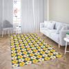 שטיח פי וי סי לסלון בדוגמת פרחים צהובים - תמונה 4