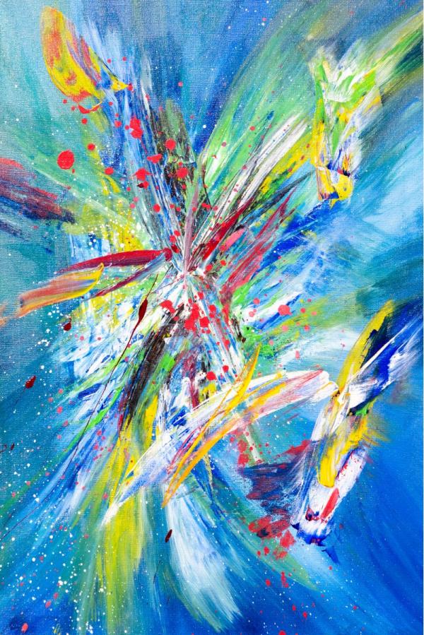 Galaxy – עמיחי רביב | תמונה לסלון בסגנון מודרני