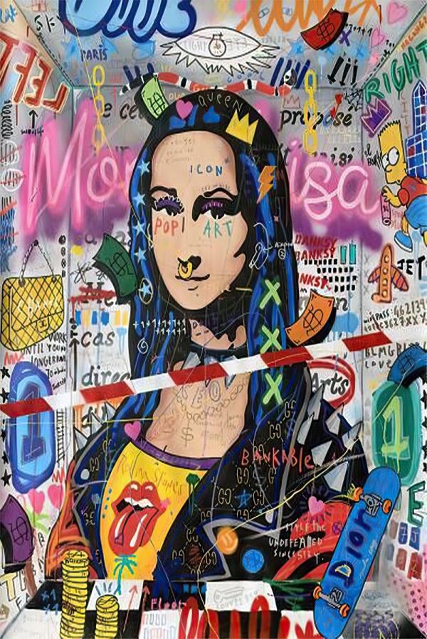 מונליזה פופ ארט – Artpicked Modern | תמונה לסלון בסגנון מודרני