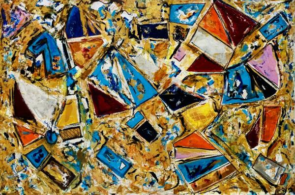 יהלומים קסומים – בני עדות | תמונה לסלון בסגנון מודרני