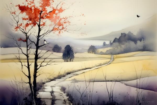 הדרך – יובל אמיר | תמונה לסלון בסגנון כפרי