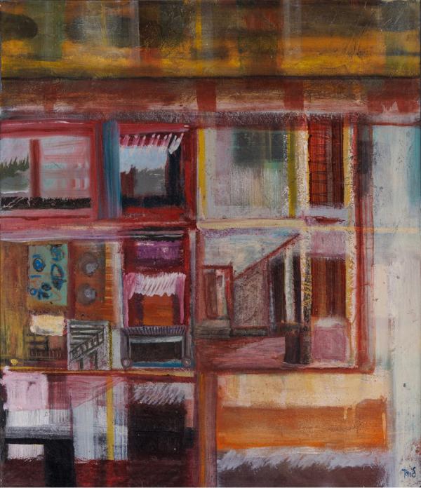 הצצה לבית – יעקב לונסקי | תמונה לסלון בסגנון כפרי