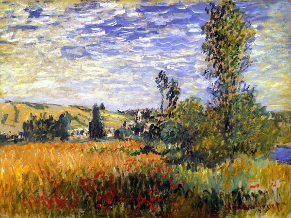 Landscape At Vetheuil – קלוד מונה