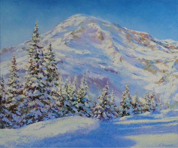 שלג – נטליה ברברניק | תמונה לסלון בסגנון כפרי