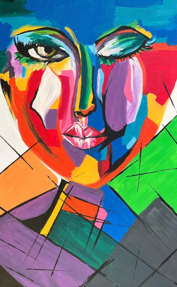 קריצה – ריקי כהן | תמונה לסלון בסגנון מודרני