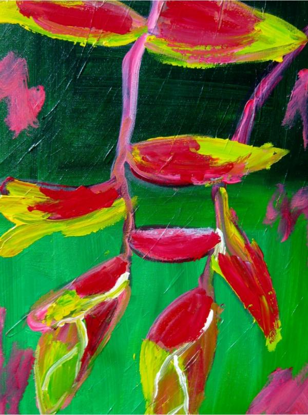 JUNGLE FLOWER – ורד אופיר | תמונה לסלון בסגנון מודרני