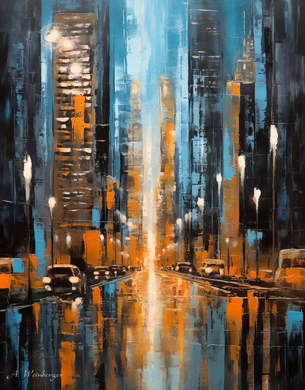 החיים בניו יורק – אמיר וינברגר | תמונה לסלון בסגנון מודרני