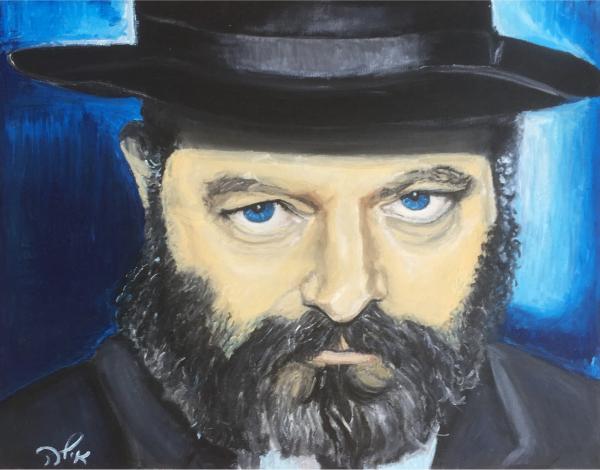 הרבי מלובביץ – אילה ארויו | תמונה לסלון בסגנון קלאסי