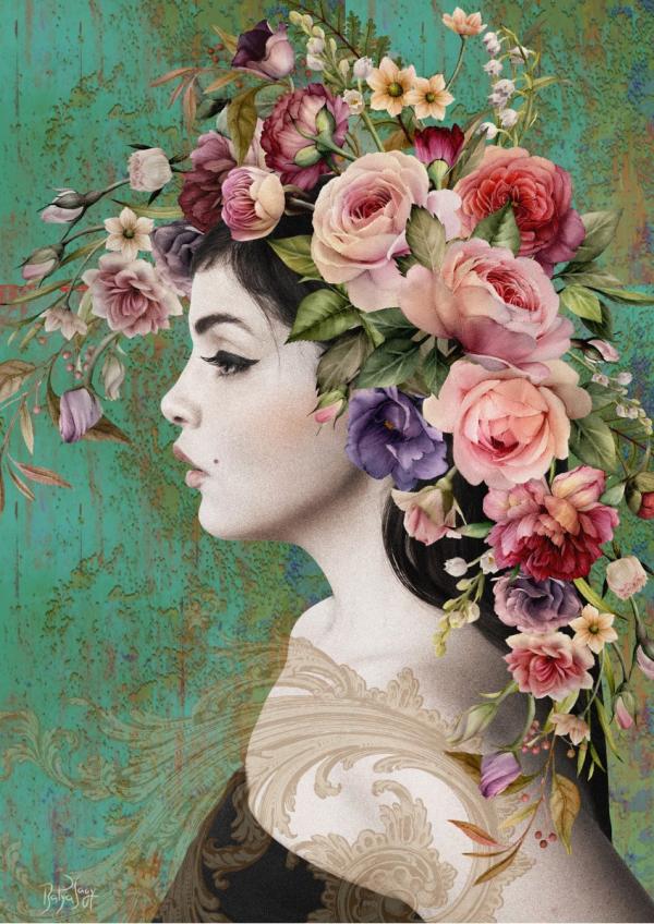 יופי נצחי – בתיה שגיא | תמונה לסלון בסגנון קלאסי