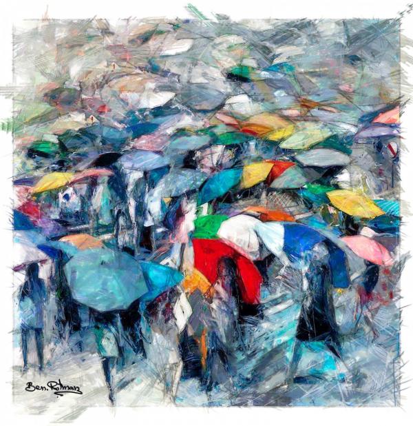 קומפוזיציה  – בן רוטמן | תמונה לסלון בסגנון מודרני