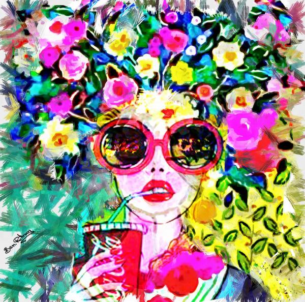 הסתכלות אופטימית – בן רוטמן | תמונה לסלון בסגנון פופ ארט