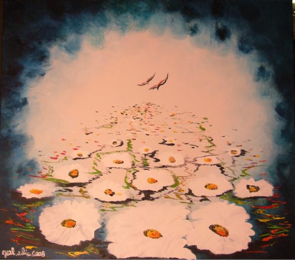 פרחי המים - אוסטרליה – איל מלק | תמונה לסלון בסגנון מודרני