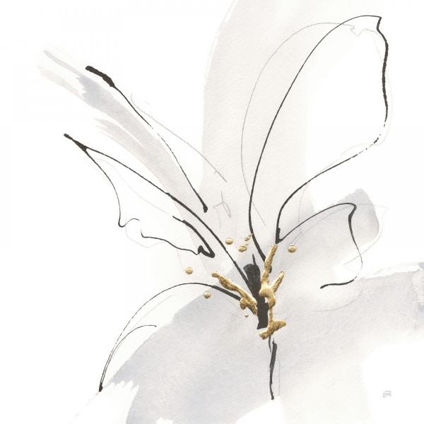 פרח מופשט מינימליסטי ו – Chris Paschke | תמונה לסלון בסגנון מודרני