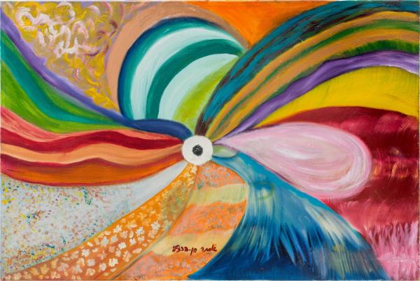 דרכי חיים – אסתר חן-ברזילי | תמונה לסלון בסגנון מודרני