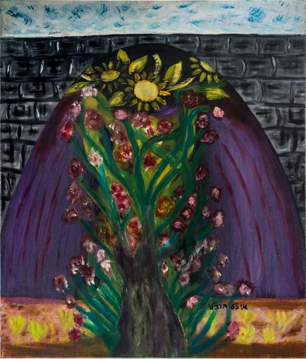 שער הפרחים – אסתר חן-ברזילי | תמונה לסלון בסגנון מודרני