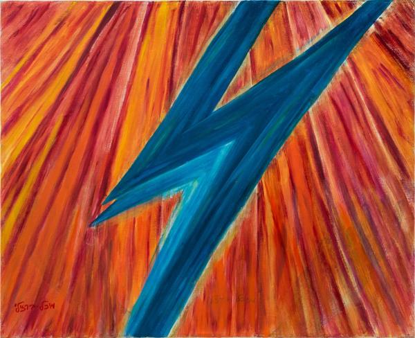 ברק – אסתר חן-ברזילי | תמונה לסלון בסגנון מופשט