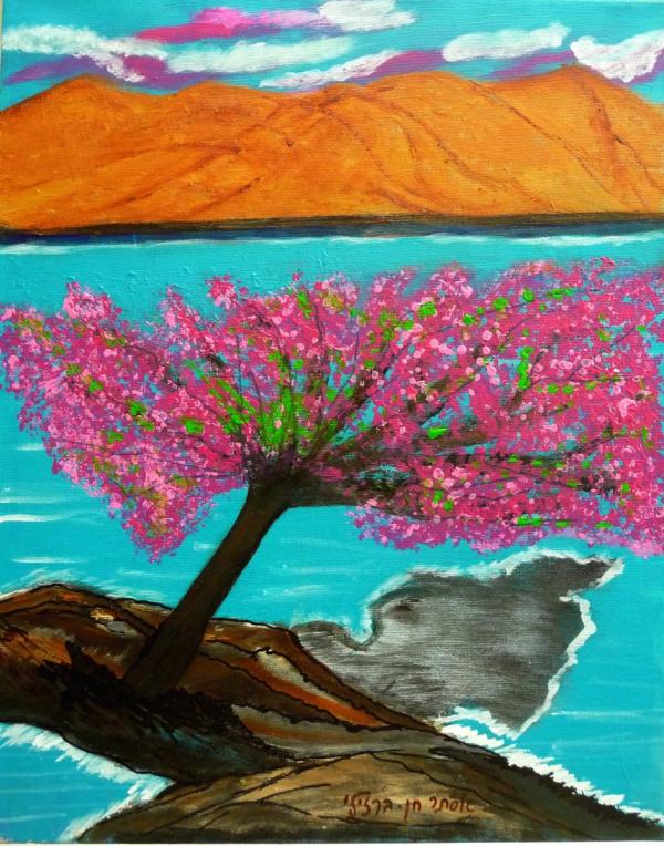 באגם הכנרת – אסתר חן-ברזילי | תמונה לסלון בסגנון כפרי