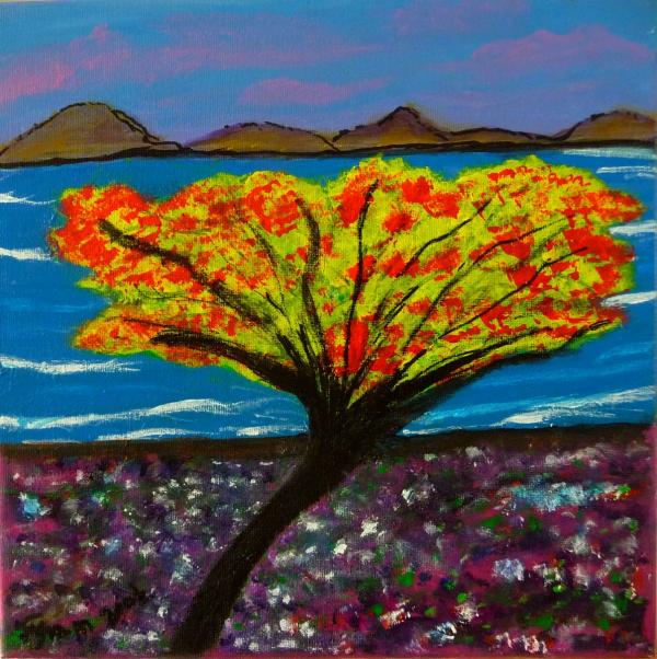 נוף בגליל התחתון – אסתר חן-ברזילי | תמונה לסלון בסגנון מודרני