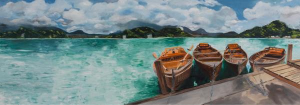 סירות – אסתר טל | תמונה לסלון בסגנון מודרני