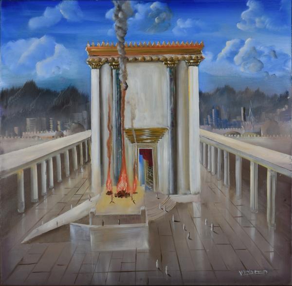 מקדש  ואריאל – חיים בורוש | תמונה לסלון בסגנון מודרני