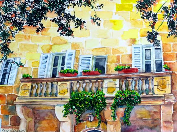 מרפסת – חיה וייט | תמונה לסלון בסגנון כפרי