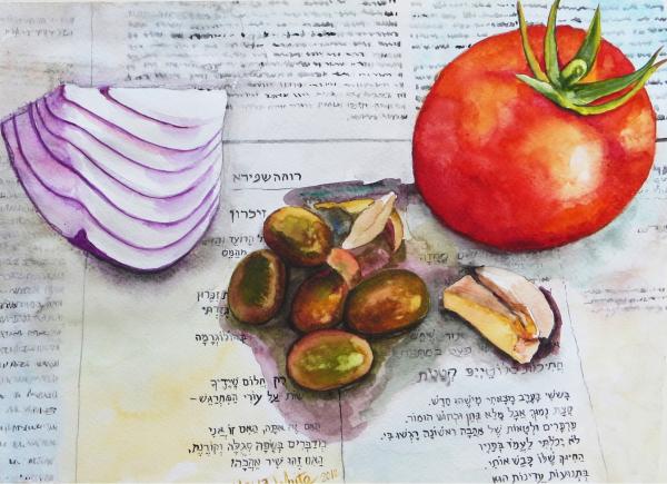 ארוחה תרבותית – חיה וייט | תמונה לסלון בסגנון כפרי