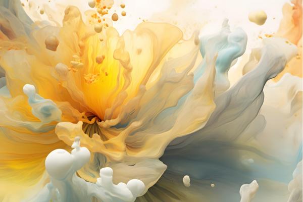 התפרצות – יצחק פוגל | תמונה לסלון בסגנון מופשט