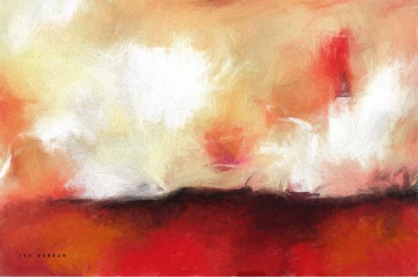 אור נגוהות – איש גורדון | תמונה לסלון בסגנון מודרני