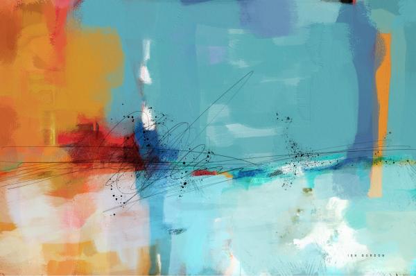 ארץ חדשה – איש גורדון | תמונה לסלון בסגנון מודרני