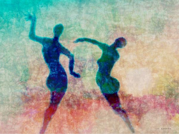 ריקוד זוגי – איש גורדון | תמונה לסלון בסגנון צבעוני