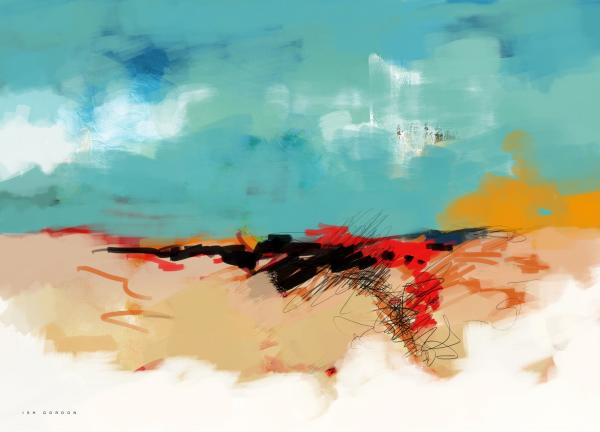 בוקר חדש – איש גורדון | תמונה לסלון בסגנון מודרני