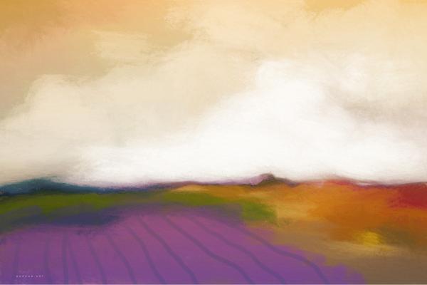 שדות לבנדר – איש גורדון | תמונה לסלון בסגנון מודרני