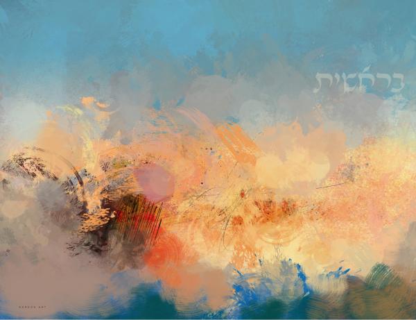 בראשית – איש גורדון | תמונה לסלון בסגנון מודרני