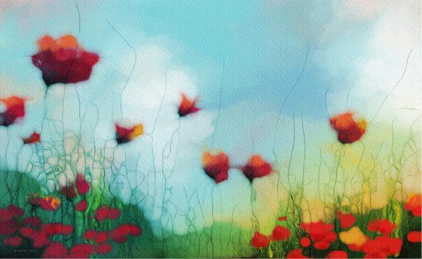 חגיגה בשדה – איש גורדון | תמונה לסלון בסגנון כפרי