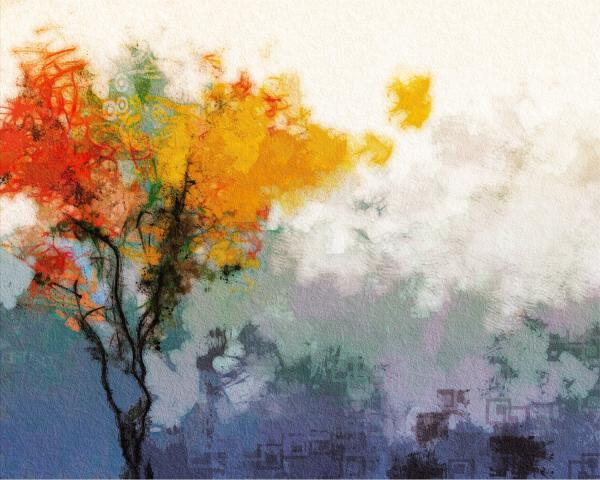 עץ של תקווה – איש גורדון | תמונה לסלון בסגנון מודרני